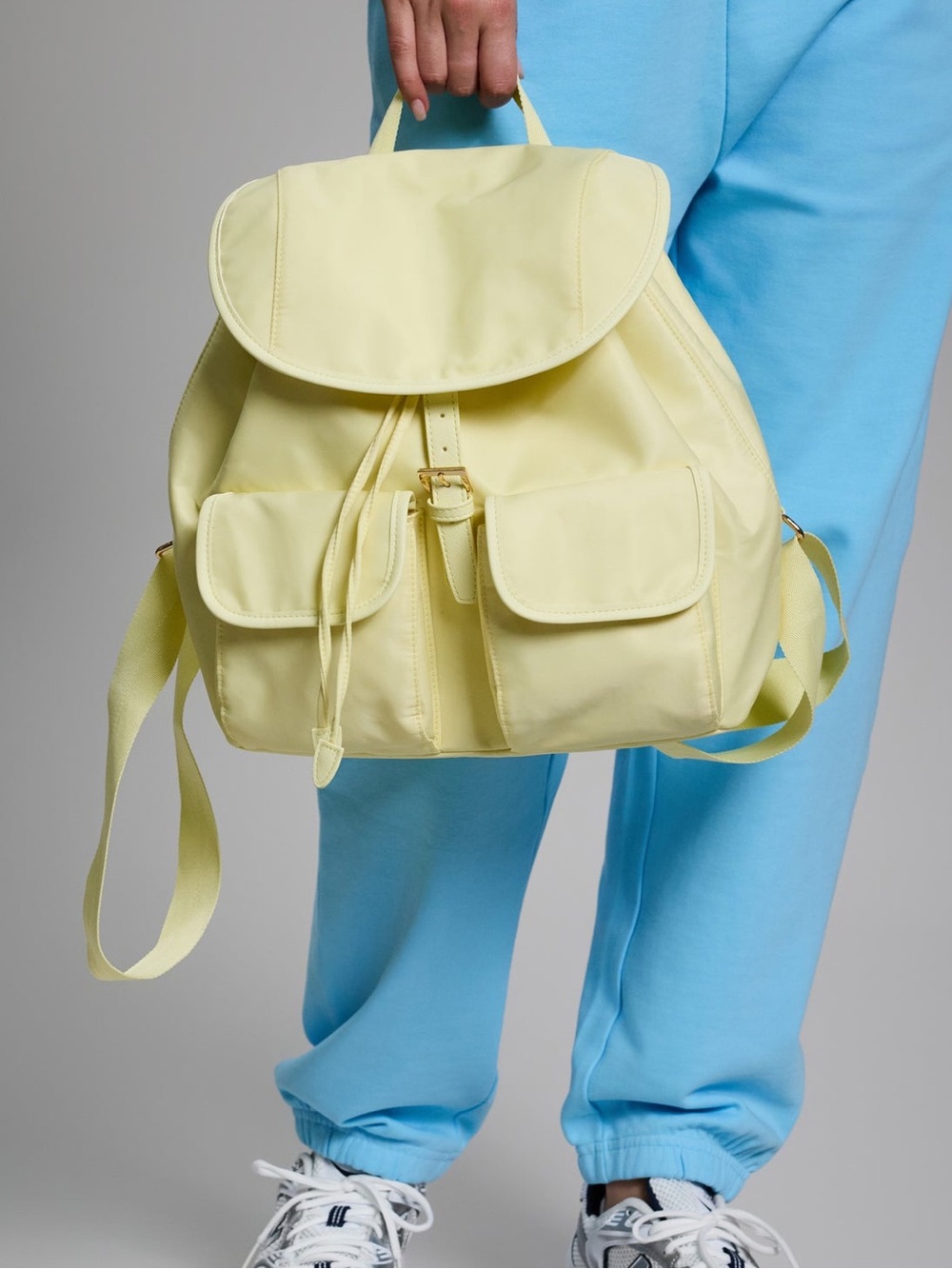 💛 Soft Butter Yellow Nylon Backpack NWT 💛 YOS X FFF BACKPACK